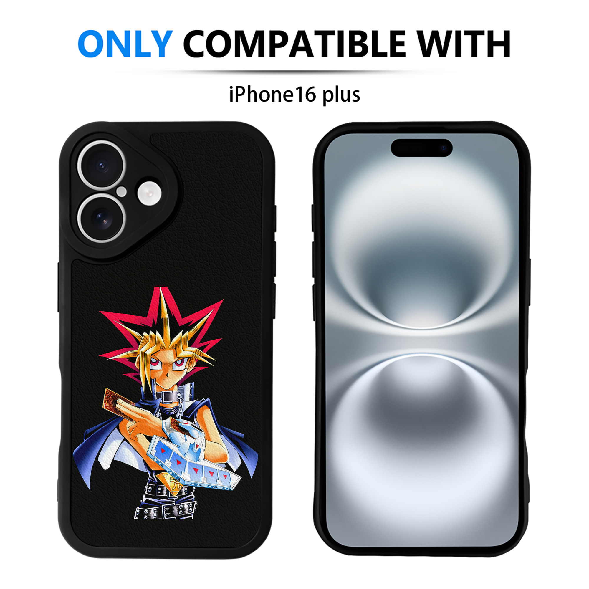 遊☆戯☆王 Yu-Gi-Oh! 【iPhone 16シリーズ対応】シリコンスマホケース（レザー調） 材質：シリコン